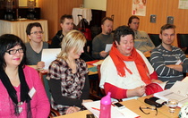 Hallituksen jäseniä Oulun aluetoimiston järjestämässä uusien toimijoiden perehdytyskoulutuksessa 23.2.2013.
