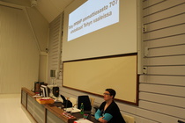 Äänestyskoppitapahtuma 27.3.2013, paikka OYS luentosali 3, pj Arja paikalla